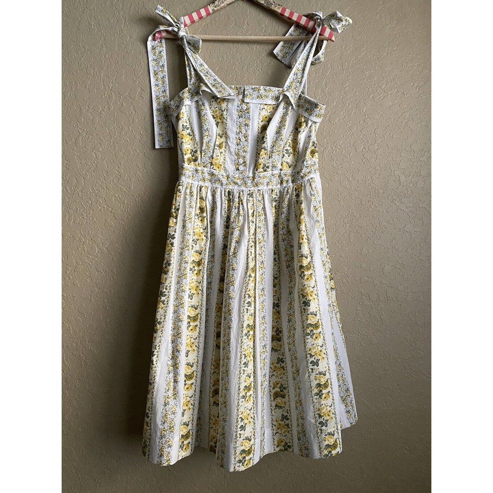 Gal Meets Glam Collection Arina Dress Yellow Floral Size 6